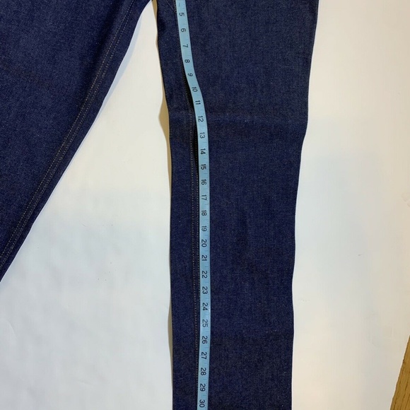 Diamond Gusset Women's Motorcycle Raw Denim Rigid High Rise Jeans 25.5 x 34 - Picture 11 of 12